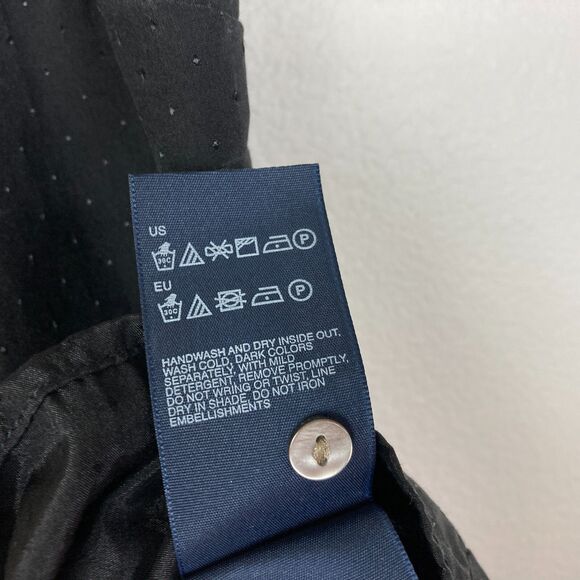 Tommy Hilfiger Popover Blouse Size XXL Black on Black Swiss Dot Ruffled Neck - Picture 6 of 6